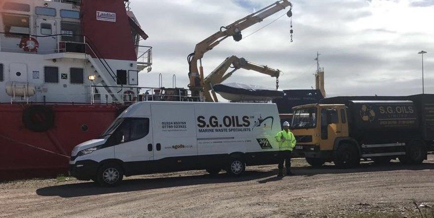 S.G. Oils van at the Docks